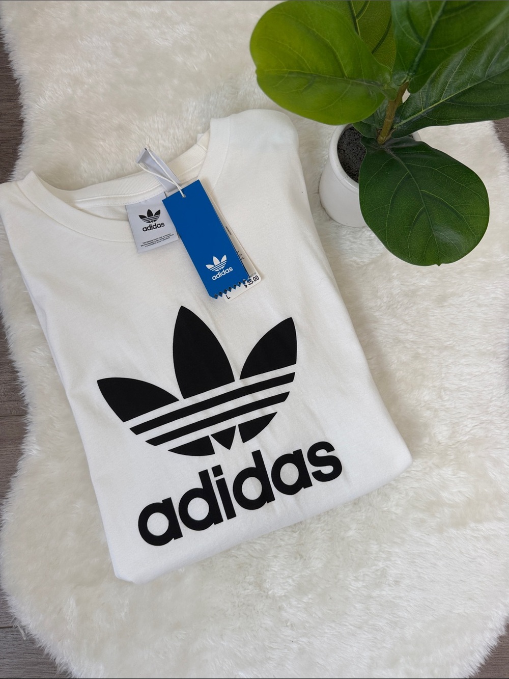 NWT Adidas Men’s White T-Shirt - Picture 3 of 10
